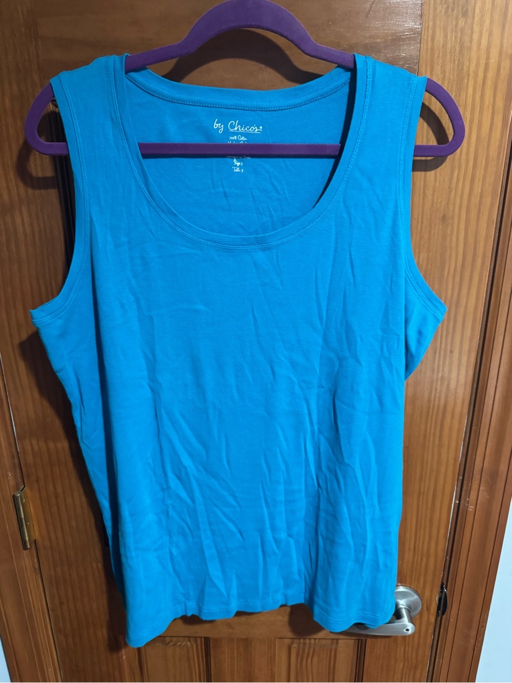 Chico's Bright Turquoise Scoop Neck Tank